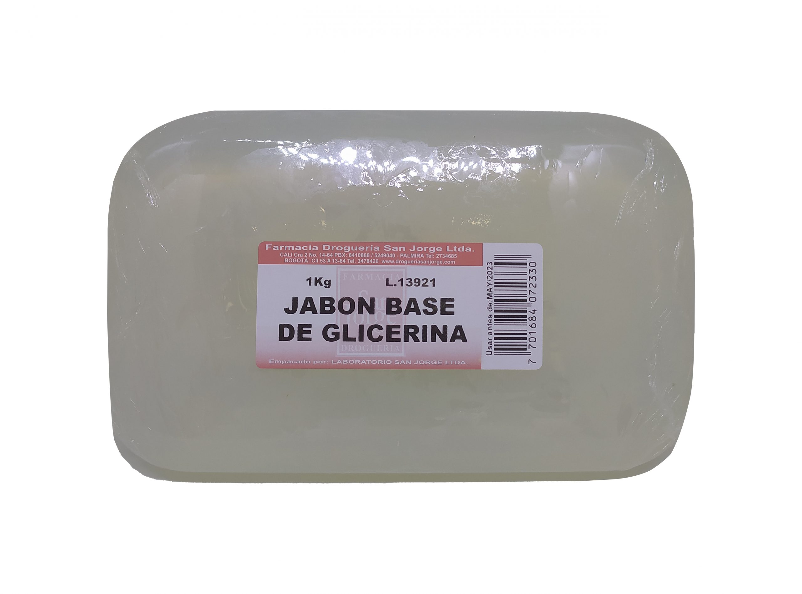 Jabón de glicerina en barra (Blanco)